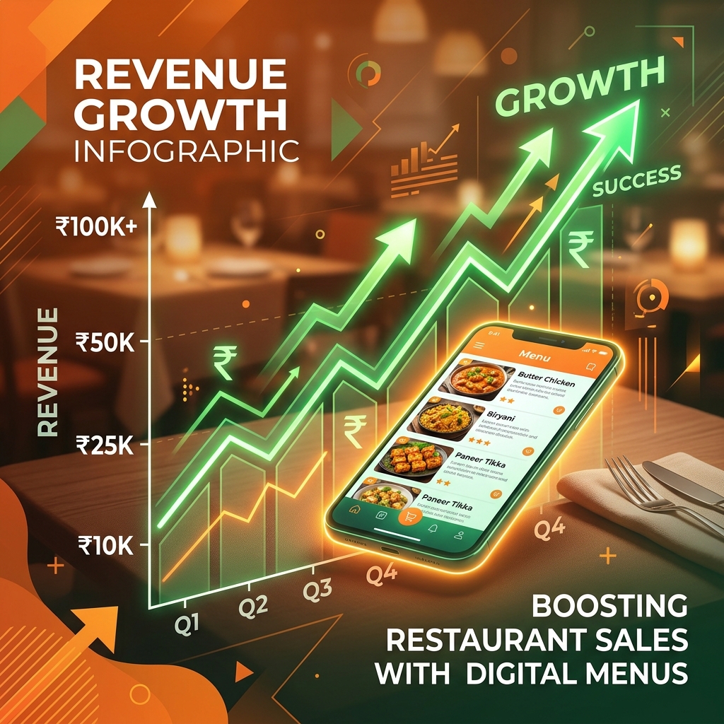Restaurant revenue growth with digital menus